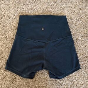 Lululemon High Waisted Slate Blue Align Running Bike Shorts